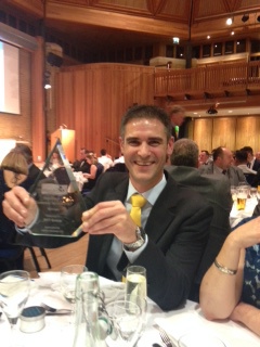 Operations Director Kieran Brogan with the Excellence in Customer Service Award
