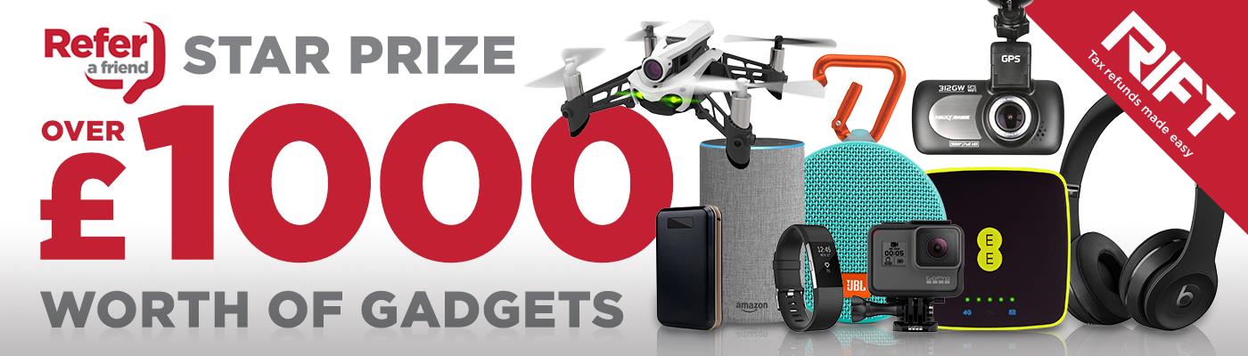 win over £1000 worth of gadgets