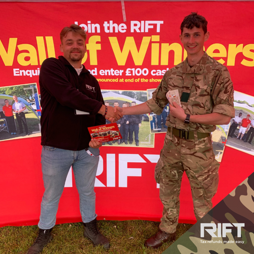 John won £50 with RIFT at RAF Cosford