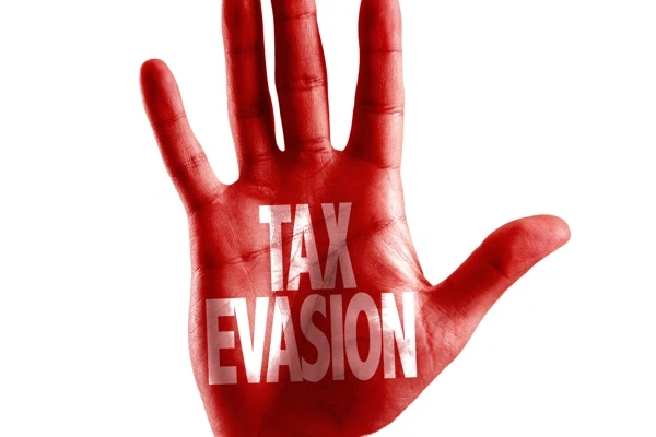 Red Handed Tax Evasion Written On Hand Is 113533448